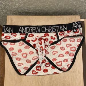 Andrew Christian Lips mesh brief